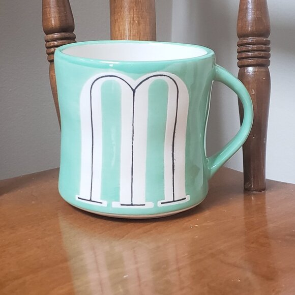 Anthropologie Handpainted M Mug - Picture 1 of 7